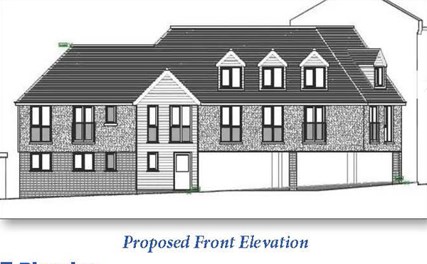 Lot: 114 - LAND WITH PLANNING FOR TWO FLATS AND A MAISONETTE -